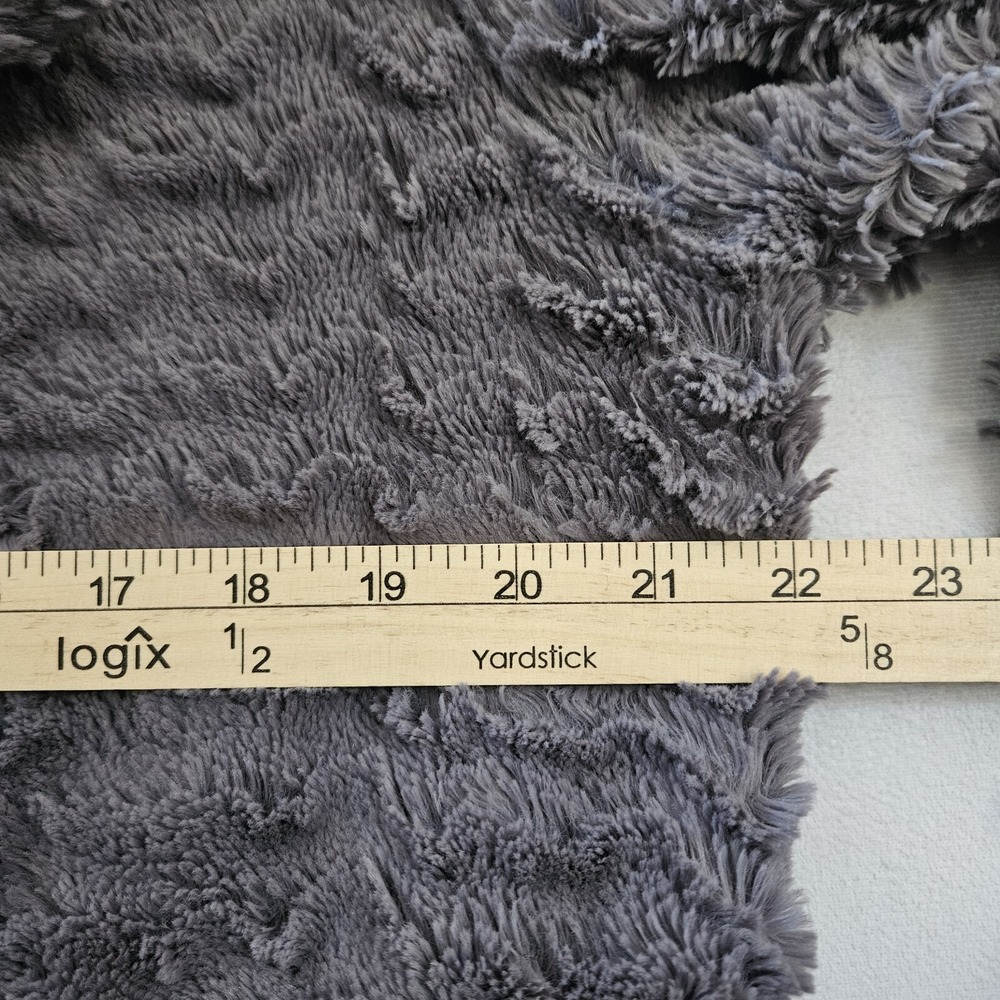 Patagonia Los Gatos Fleece Womens XL Grey Wavy Textured Mock Neck Gorpcore Cozy - Picture 6 of 15